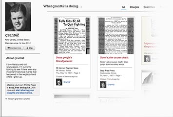 Profile page on Kansas Historical Open Content Archive