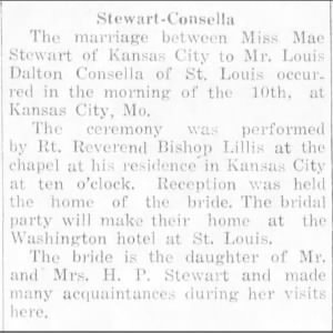 Marriage of Stewart / Consella