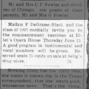 Class of 1907 and Ellet Opera House