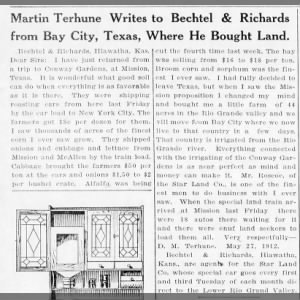 Hiawatha Daily World Hiawatha, Kansas · Friday, May 31, 1912 Bought Land