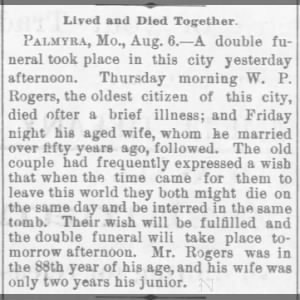 Obituary for W. P. Rogers