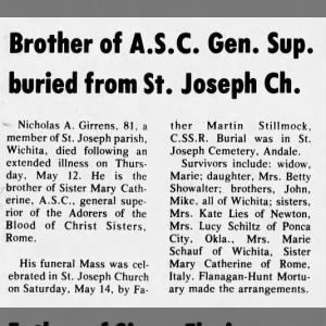 Obituary for Nicholas A. Girrens
