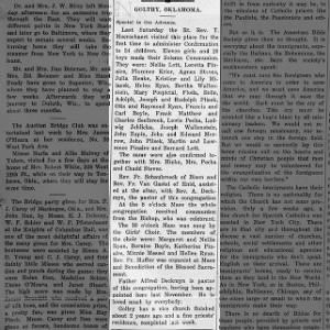 Confirmation of Loretta Pinaire The Catholic Advance Sat, Jun 07, 1913