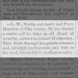 1884May17 Perry Harrison of Clay county, Ill; 