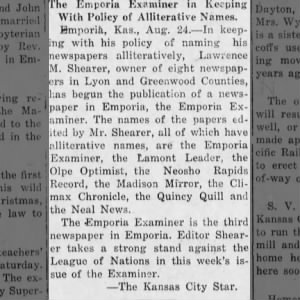 Newspapers edited by LMS