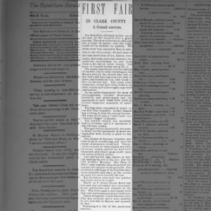 1st CC Fair, 1886
