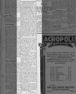 Reading UMC  newspaper article about 1882 founding  dated 1916