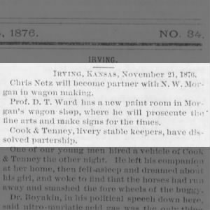 Prof. Ward has new paint room. 24.nov.1876