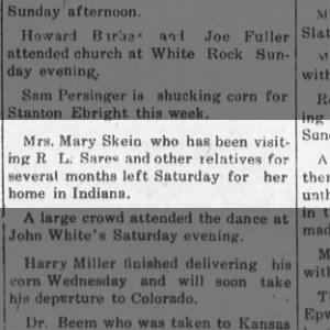 Mary Skeen visited R L Sare
Courtland Journal
Fri, Dec 01, 1911 ·Page 8
