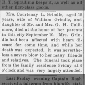Obituary for Courtenay L. Grindle