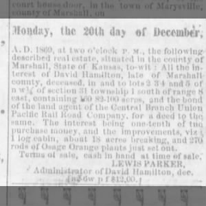 The Irving Blue Valley Recorder 10 Dec 1869 pg 3