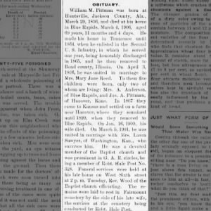 Andy Anderson wife Mollie Pittman Anderson's father Obituary - William M. Pittman
