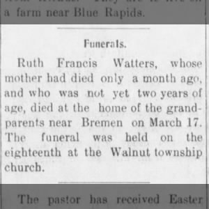 Ruth Watters funeral