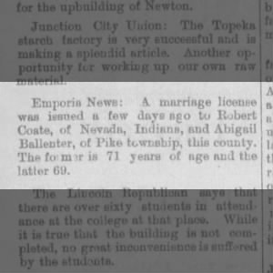 Democratic Principle (Syracuse Kansas) 29 Feb 1888 Wed. Page 7