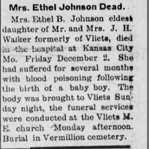 Obituary for Ethel B. Johnson