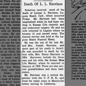 Obituary for Lyman L. Harrison