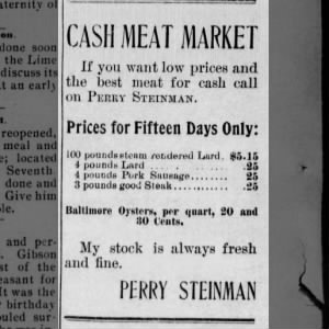 Meat Market Advertisement