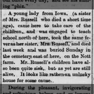 Nellie Penelope (Morrison) Russell died
