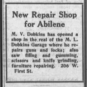 Repair shop opens 1923