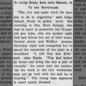 









John Rebeck Court Case 1913





