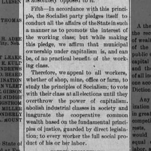 From the Decatur County Socialist in Nove 1906