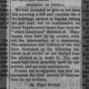 The Kansas State Record; Topeka, Kansas · Saturday, January 01, 1870;Saturday, Pg 3 Column 3&4