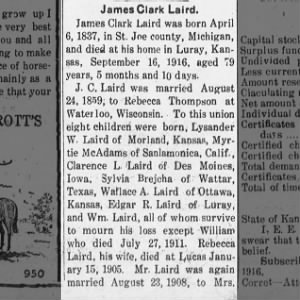 Obituary for James Clark Laird