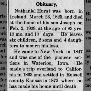Obituary for Nathaniel Hurst