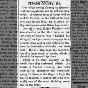 Vernon Co, MO; Weekly Union Monitor 26 Oct 1865 p2c3