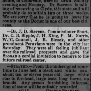 Dr. Joseph Deweese Stevens, MD - railroaders party