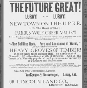 Luray along famous wolf creek
Luray Headlight
Luray, Kansas · Thursday, December 08, 1887
