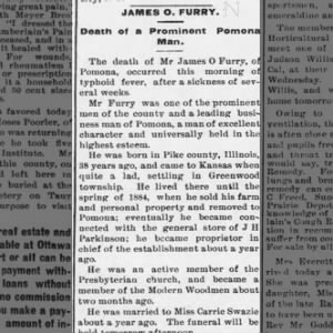 Obituary for JAMES O. FURRY