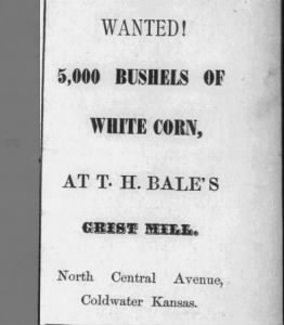 Mill Needs Corn 1886