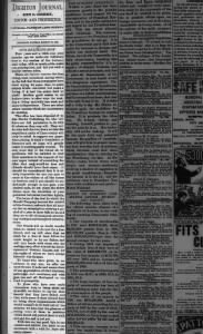 Ben L. Green Retires after 4 Years and 9 Months With The Dighton Journal March 10, 1892