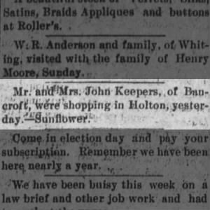 Shopping - 1 November 1901 - The Bancroft World, Bancroft KS