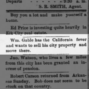 California fever 1/28/1887