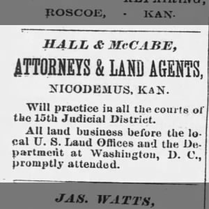 Clip of Hall & McCabe land agents
