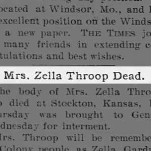 Zella M. Gardner Throop