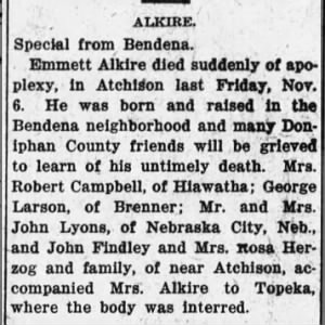 Obituary for Emmett ALKIRE