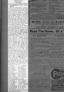 Petition for Frederick, Kansas Town Incorporation (18 Jun 1909)