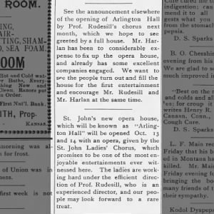 Arlington Hall & Opera Halal 1899