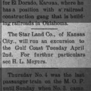 The Wilsey Warbler Wilsey, Kansas · Thursday, March 21, 1912 Excursion