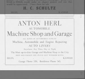 Anton Herl Machine Shop Adv.