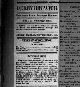 Dispatch flag and rates 1889
