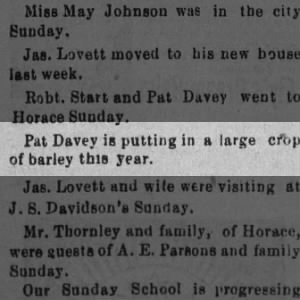 Davey, Pat - barley