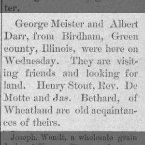 George Meister and Albert Darr