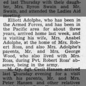 Elliot Adolphe visits family