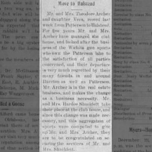 Move To Halstead 27 Dec 1906
