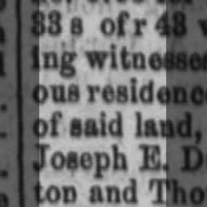 Joseph E. Dubreuil in extreme sw kansas in 1886?