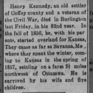 Obituary for Henry Kennedy